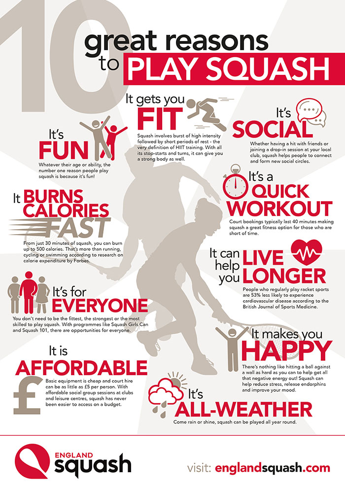 10 great reasons to play squash